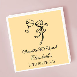 Modern Beige Cheers till 30 års födelsedagskvot Pappersservett