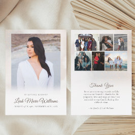 Modern Beige Clouds Memorial Funeral Tack Kort