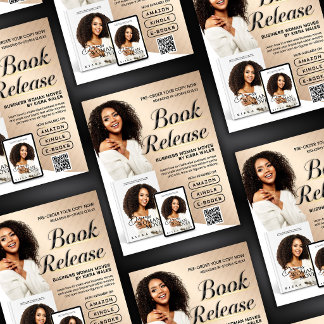 Modern Beige Författarflyer Boklansering Släpp Reklamblad