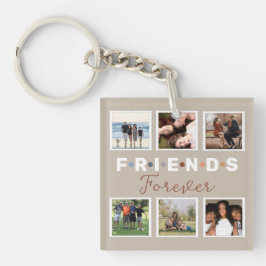 Modern Beige Friends Forever Photo Collage