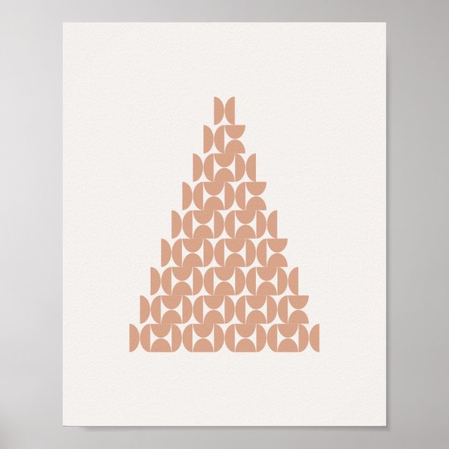 Modern Beige i julgran Poster (Framsidan)