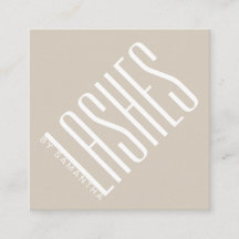 Modern beige lash-tunn typografi