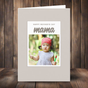 Modern Beige Mama Barn Foto Mors Dag Helgkort