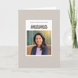 Modern Beige Mamma Kids Photo Mors dag Helgkort