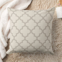 Modern Beige Moroccan Quatrefoil Mönster