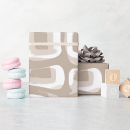 Modern Beige Taupe Mjuk Abstrakt Mönster Presentpapper