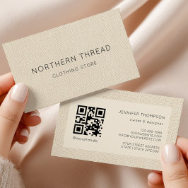 Modern Beige Textured Visitkort