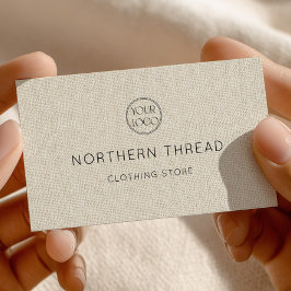 Modern Beige Textured Visitkort