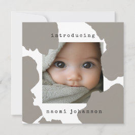 Modern Beige Watercolor Baby-meddelande Inbjudningar