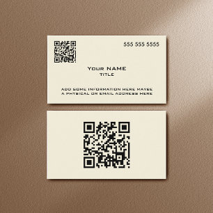 Modern ben för QR-kod för anpassningsbar Visitkort
