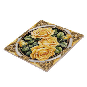 Modern Benice Gul ros Collection Kakelplatta
