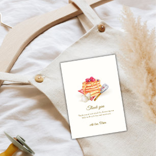 Modern Berry Pancake Egg Whisk Brunch Baby Shower Tack Kort