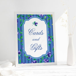 Modern Berry Sweet Cards presenterar babyskor Poster