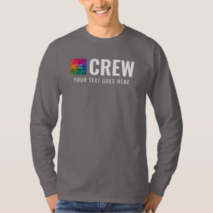 Modern besättning av Logotyp i Front & Back Print T Shirt