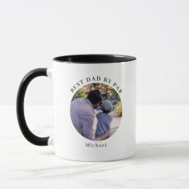 Modern Best Dad By Par Personalized Photo Coffee Mugg
