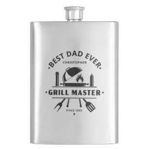 Modern Best Dad Ever Grill Master Personlig Fickplunta