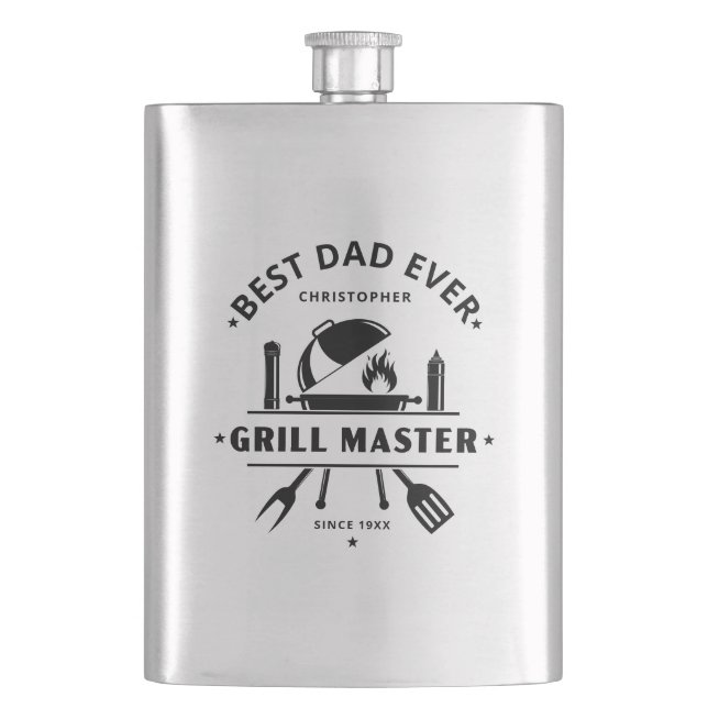 Modern Best Dad Ever Grill Master Personlig  Fickplunta (Framsidan)