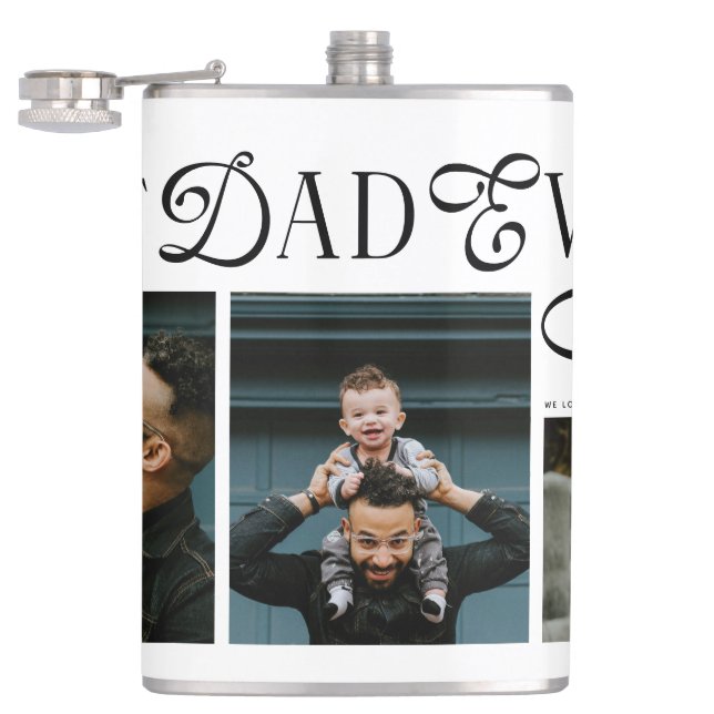 Modern Best Dad Ever Photo Heart Fathers Day Gifts Fickplunta (Öppnad)