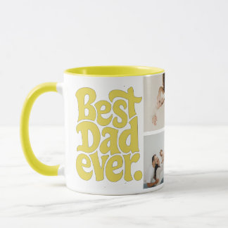 Modern Best Dog Dad Photo Mugg
