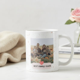 Modern Best Family Ever Photo Coffee Mug Gift Kaffemugg