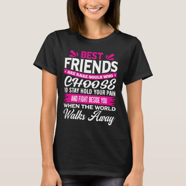 Modern Best Friend Typography T Shirt (Framsida)
