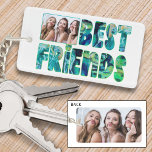 Modern BEST FRIENDS 2 Foton Teal Turcos<br><div class="desc">Skapa en egen unik och minnesvärd bildnyckelkedja med 2 bilder för dina besties eller BFF med den här roligt typograftipsdesignen BEST FRIENDS i flera färg-ton med teal, turkos, blått och grönt vattenfärg på ena sidan och ett fullt-blekt foto på baksidan. ASSISTANS: Om du vill ha hjälp med designändring, anpassning eller...</div>