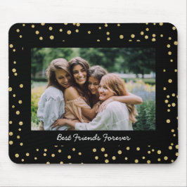 Modern Best Friends BFF Besties Photo Black Guld Musmatta