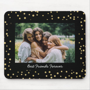 Modern Best Friends BFF Besties Photo Black Guld  Musmatta