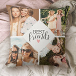 Modern Best Friends Bff-skriptfoto Kudde<br><div class="desc">En fotokudde med bästa vänner med plats för 4 foton på fram- och baksidan. Anpassa den med foton av dina vänner. Designad av Blackberry Boulevard.</div>