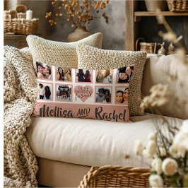 Modern Best Friends Photo Namn Lumbar Pillow Lumbarkudde