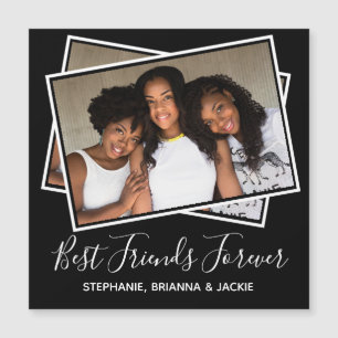 Modern Best Friends Photo Personlig Roligt Black