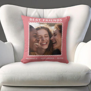 Modern Best Friends Rosa Photo Kudde