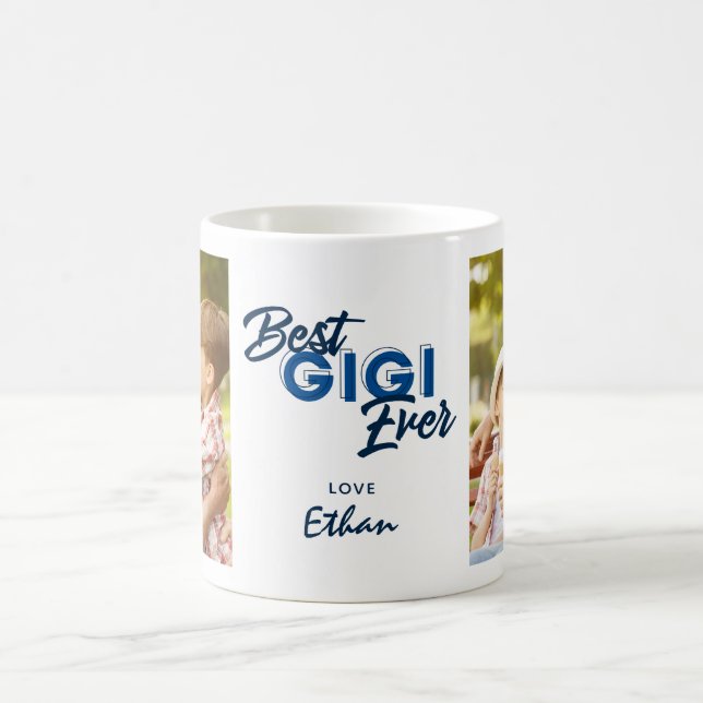 Modern Best Gigi Aldrig Photo Fars dag Kaffemugg (Center)