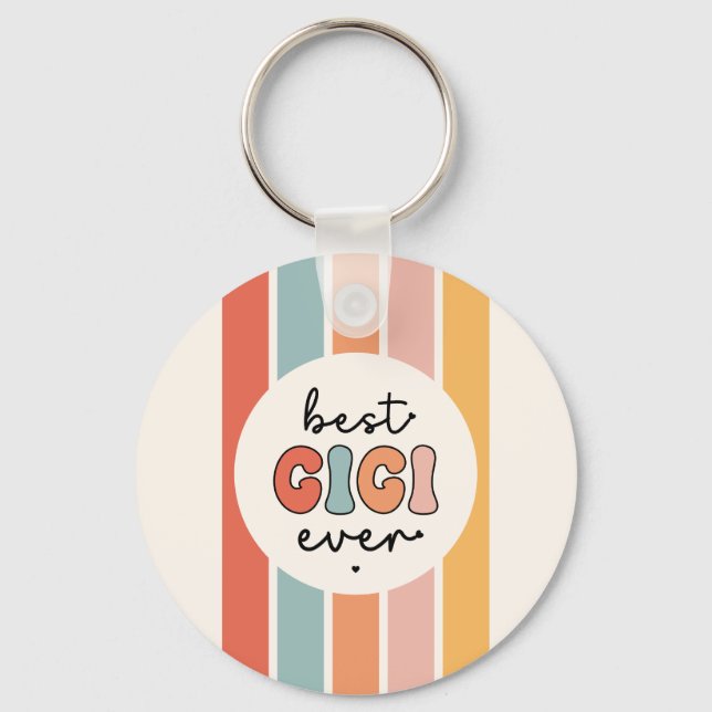 Modern Best Gigi Aldrii Cute Retro Grandma Nyckelring (Framsida)