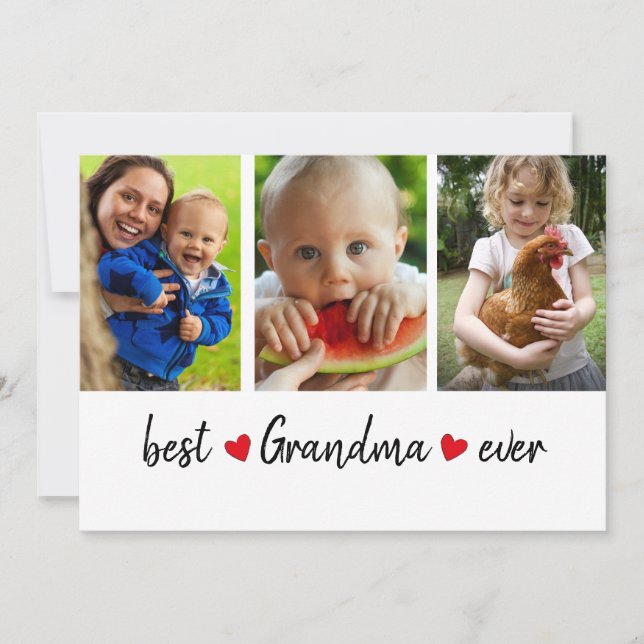 Modern Best Grandma-Anpassningsbar för 3-foto (Framsida)