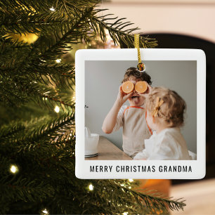 Modern Best Grandma, någonsin, skönhets julgåva Julgransprydnad Keramik