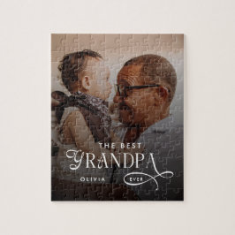 Modern Best GrandPa Ever Photo Personalized Pussel