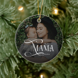 Modern Best Mama Ever Photo Mothers Day Gifts Julgransprydnad Keramik