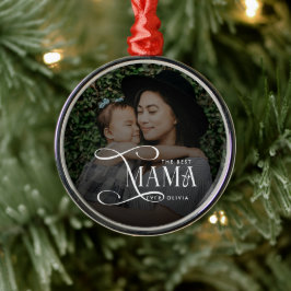Modern Best Mama Ever Photo Mothers Day Gifts Julgransprydnad Metall