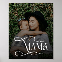 Modern Best Mama Ever Photo Mothers Day Gifts