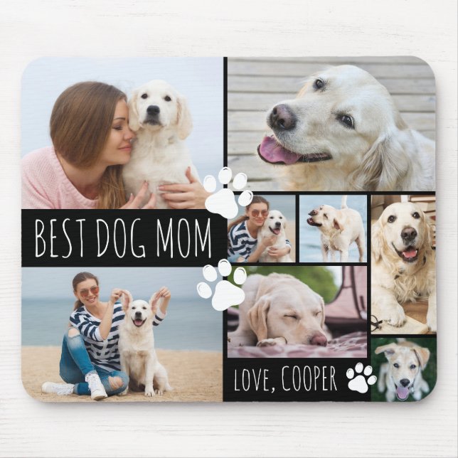 Modern BEST MAMMA 8 Photos-Personlig HUND Musmatta (Framsidan)