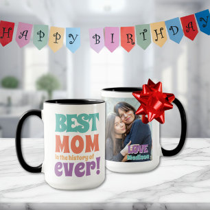 Modern Best Mamma Photo Kids Namn Anpassningsbar G Mugg
