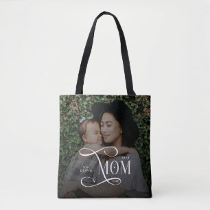 Modern Best Mom Ever Foto Present till mors dag Tygkasse