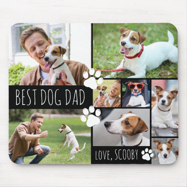 Modern BEST PAPPA 8 Photos-Personlig HUND Musmatta (Framsidan)
