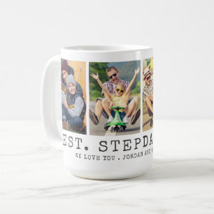 Modern BEST STEPDAD EVER 4 Foton Personlig Kaffemugg
