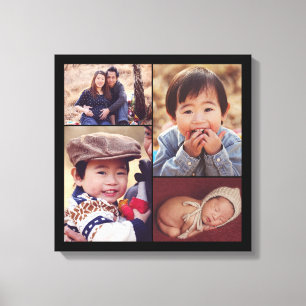 Modern beställnings- familjfotoCollage Canvastryck