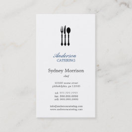 Modern bestick/Catering/restaurang Visitkort