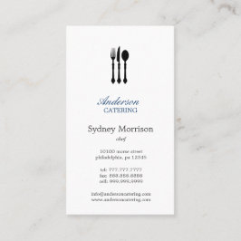 Modern bestick/Catering/restaurang Visitkort