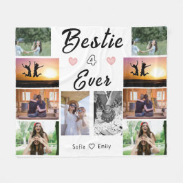 Modern Bestie 4-någonsin - Anpassningsbar 10-fotok Fleecefilt