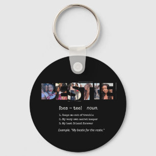 Modern Bestie BFF Best Friends Photo Collage Cute Nyckelring